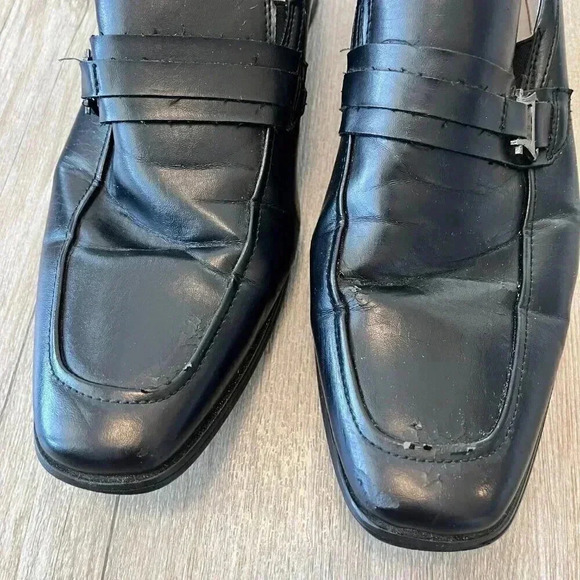 Mens Adolfo Black Johnston Loafers - 10 - Picture 3 of 11